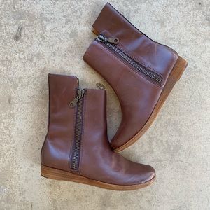 Kork Ease Brown Leather Flat Boots 8.5